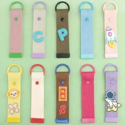 Apparel & Accessories Garment & Processing Accessories Webbing DANSKY Wash Label Canvas Fabric Strap Korean Charm Custom Small Iron on Patches DIY Bag Luggage Lanyard Tag DIY Keychain Keyring