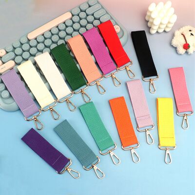 Apparel & Accessories Garment & Processing Accessories Webbing DANSKY Wash Label Canvas Fabric Strap Korean Charm Custom Small Iron on Patches DIY Bag Luggage Lanyard Tag DIY Keychain Keyring