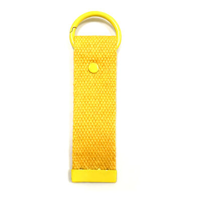 DANSKY 2026 New Style Colored Name Canvas Tag Clip Webbing Metal Keychain Keyring with Open Ring