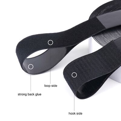 DANSKY Custom Adhesive Hook and Loop Fastener Tape Strong Sticky Adhesive Back Glue Hook and Loop