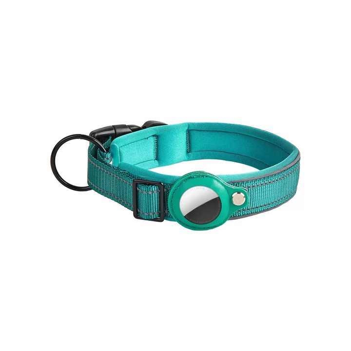 Dansky in Stock Nylon Pet Collar Training Reflective GPS Airtag Neoprene Cat Dog Collar Personalized Safety Buckle