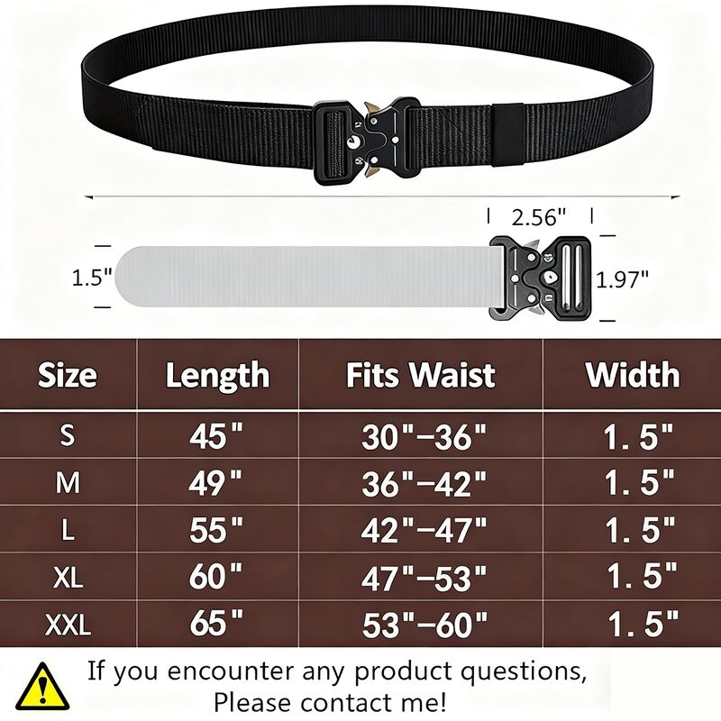 Tactical Molle Belt Inner Rigger Adjustable Waist for Buckle Webbing Accessories Cotton Canvas Nylon Material Travel