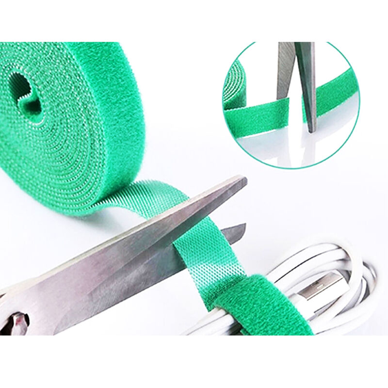 Dansky Custom Size Color Self-Adhesive Cable Ties Strap Eco-Friendly Back-to-Back Hook Loop Strap Tape Cable Management