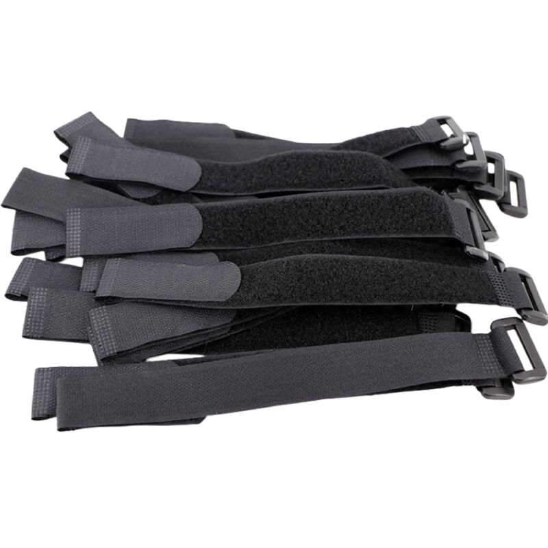 DANSKY Nylon Normal Hook and Loop Strap With Plastic Buckle Reusable Self-lock Cinch Strap