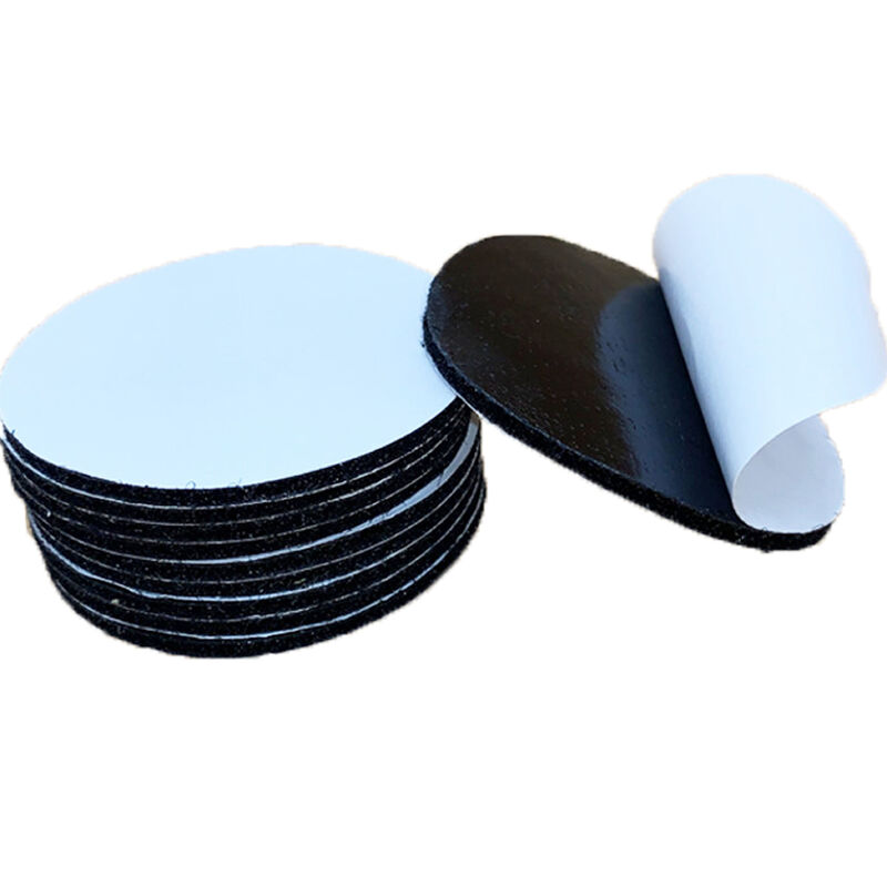 DANSKY Custom Hook and Loop  Nylon Reusable Polka Dot Round Adhesive Quiet Hook and Loop Die Cut Hook and Loop