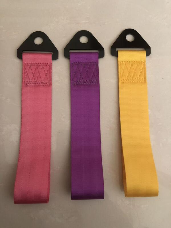Dansky Racing Tow Strap, Car Modification Sports Trailer Belt Fit for Front or Rear Front Bumper Decorative